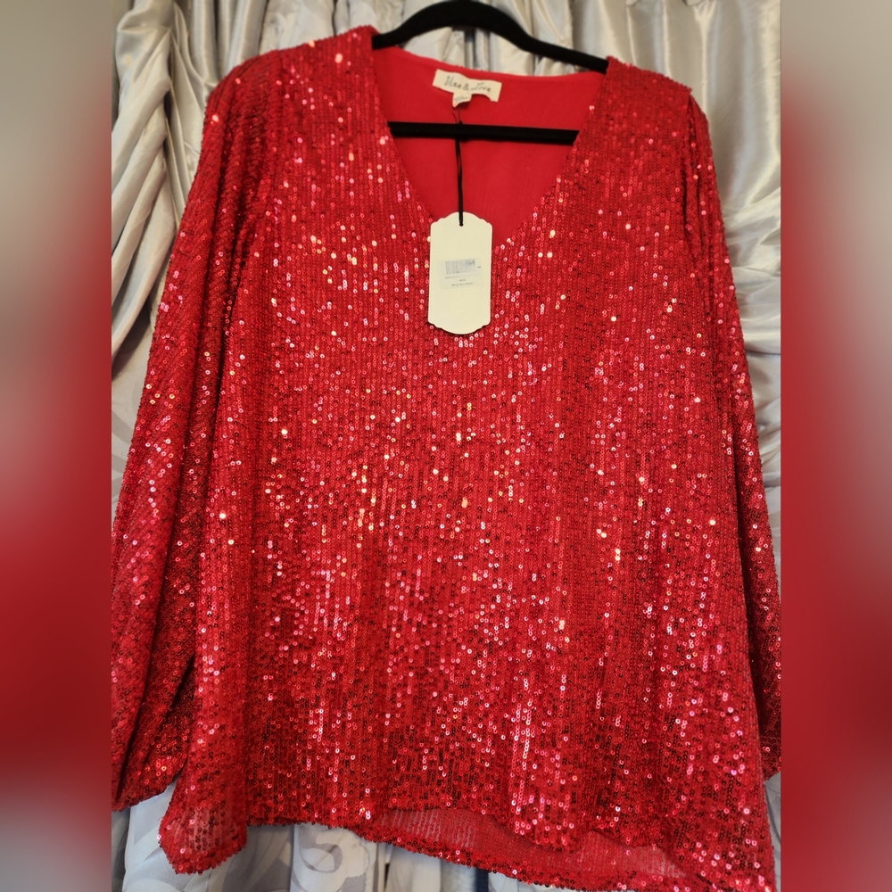 Vine and love sparkle and shine blouse L